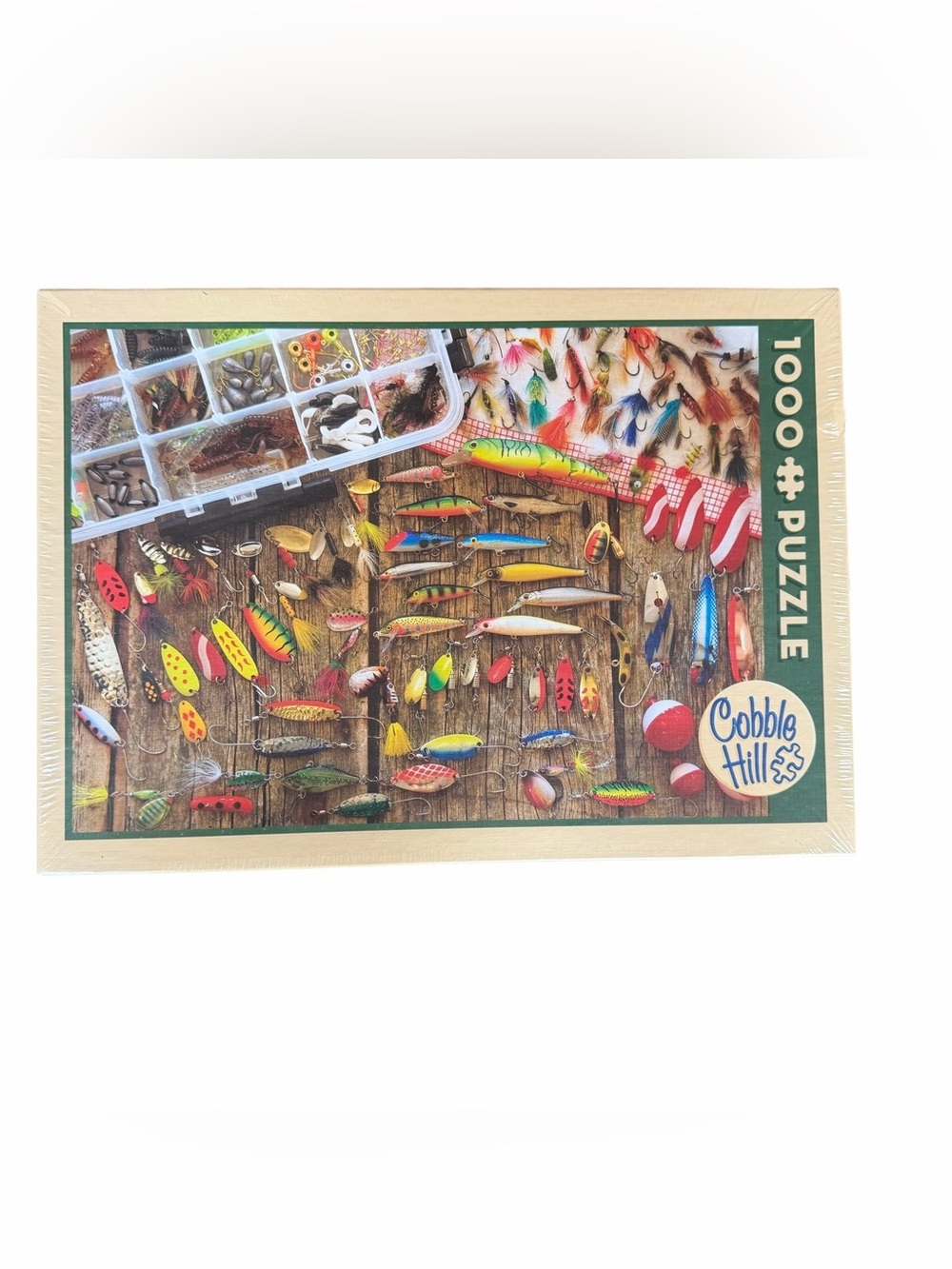 NIB Sealed Cobble Hill 1000 Piece Fishing Lures Puzzle